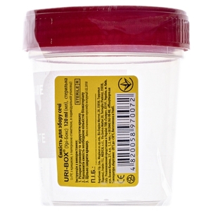 Емкость URI-BOX для забора мочи стерильная 120 мл