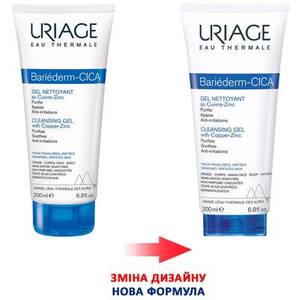 Цика-Гель Uriage Барьедерм очищающий с Cu-Zn для лица и тела 200 мл