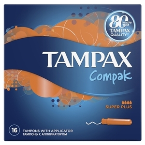 Тампоны Тампакс COMPAK супер-плюс №16