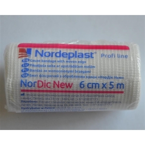 Бинт NORDEPLAST НорДик Нью фикс.с обработ.краем 6см*5м