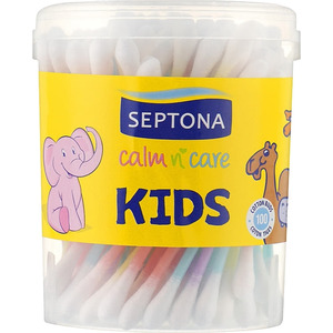 Ватные палочки SEPTONA KIDS в круглой банке №100