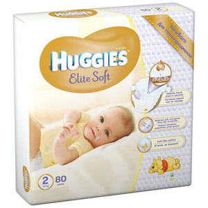 Підгузники Хаггіс Еlit Soft 2 (4-7кг) №1 (80)