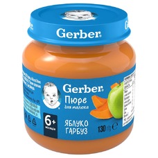 Пюре Gerber Яблуко і гарбуз 130 г Пюре Gerber Яблуко і гарбуз 130 г