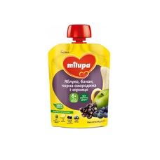 Пюре Milupa фруктовое Яблоко, банан, черная смородина и черника от 6 мес. 80г (пауч) Пюре Milupa фруктовое Яблоко, банан, черная смородина и черника от 6 мес. 80г (пауч)