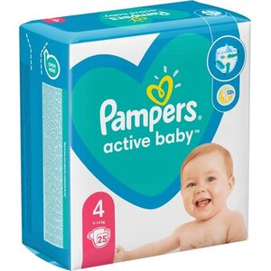 Подгузники Pampers Active baby Maxi 9-14 кг №25