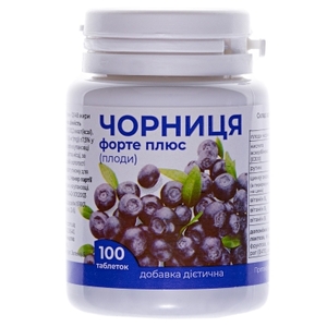 Чорниця-Форте плюс табл.0.25г №100