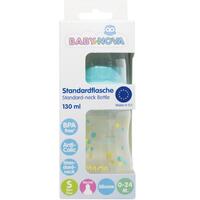 Пляшечка Baby-nova Однокольорова пластмасова 130мл блакитна