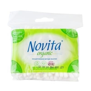 Ватные палочки Novita Organic п/э №100