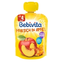 Пюре Bebivita 19053 Персик-яблоко 90г пауч