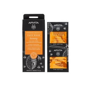 Маска Apivita EXPRESS BEAUTY с медом Увлажнение и Питание 2х8 мл