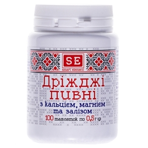 Дріжджі пивні Ca+Mg+Fe Фармаком 0,5г №100